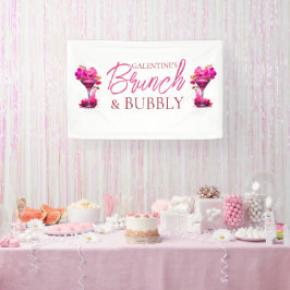 Lona Banner de brunch y bubbly de Galentine