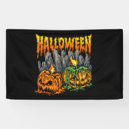 Lona Banner de calabaza de Halloween