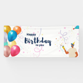 Lona Banner de celebración de cumpleaños feliz