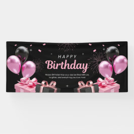 Lona Banner de celebración de cumpleaños feliz