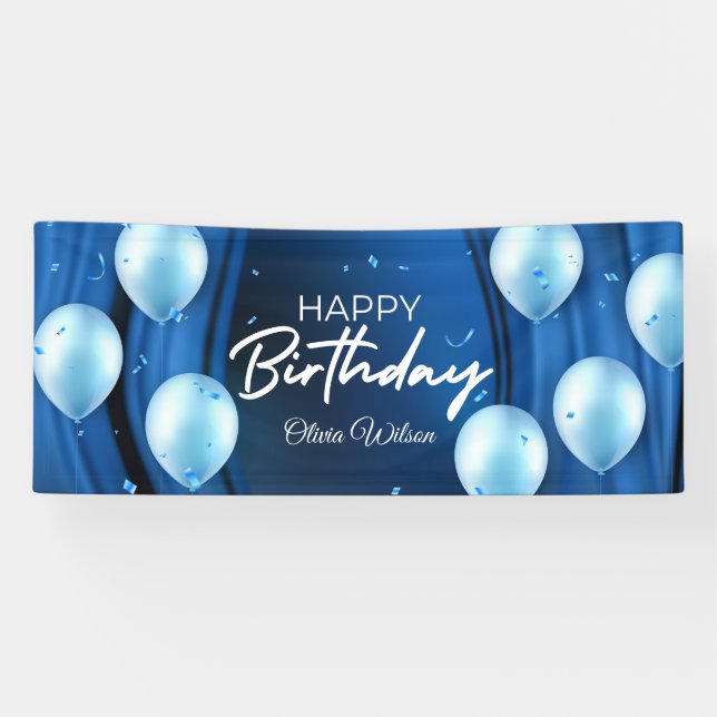 Lona Banner de celebración de cumpleaños feliz (Horizontal)