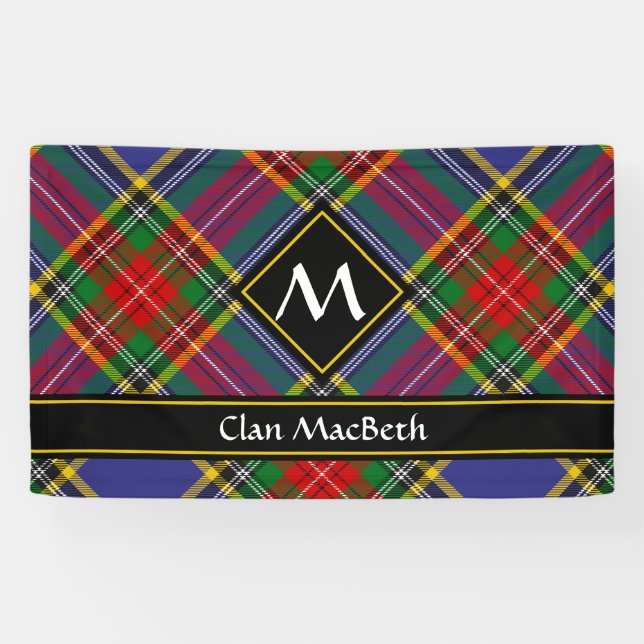 Lona Banner de Clan MacBeth Tartan (Horizontal)