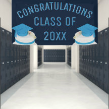 Banner de clase de graduación de felicitaciones az