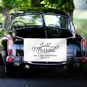 Lona Banner de coche de Flow Just Married