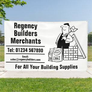 Lona Banner de comerciantes de materiales de construcci