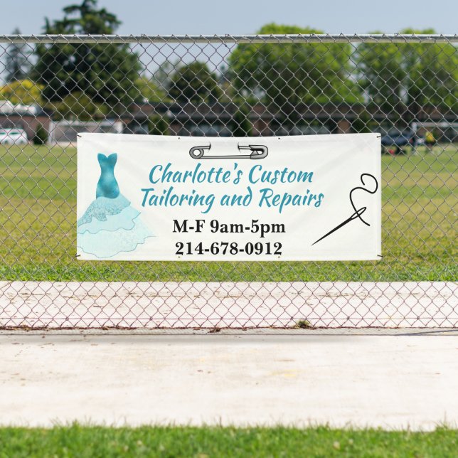 Lona Banner de costura personalizado (In situ)