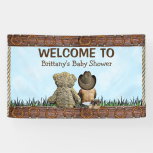 Lona Banner de Country and Western Lil Cowboy y Teddy B