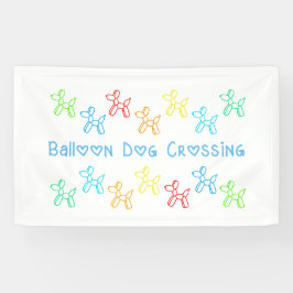 Lona Banner de cruce de perros con globos