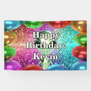 Lona Banner de cumpleaños de carácter personalizado de