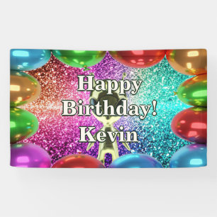 Lona Banner de cumpleaños de carácter personalizado de 