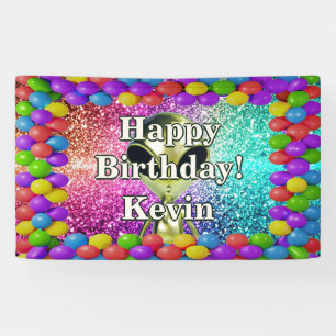Lona Banner de cumpleaños de carácter personalizado de