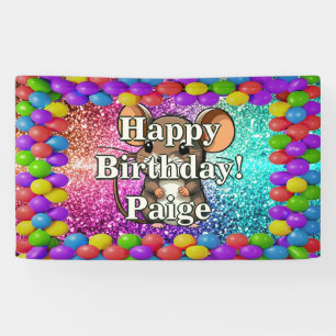 Lona Banner de cumpleaños del personaje personalizado d