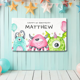 Lona Banner de cumpleaños feliz a los chicos