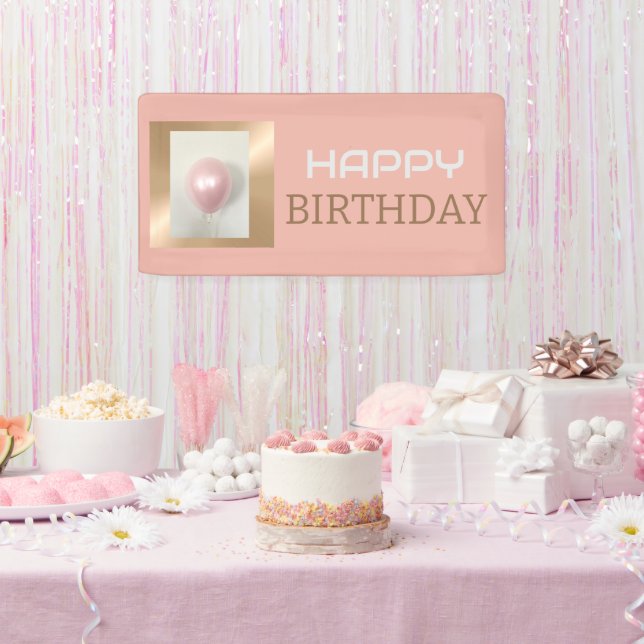 Lona Banner de cumpleaños inmoralidad rosada de Rubor P (Fiesta)