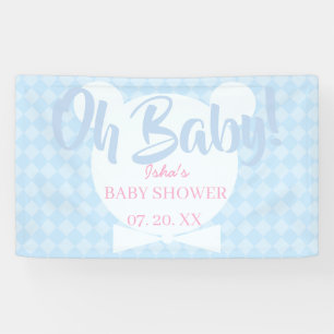 Lona Banner de decoración de pared azul claro para Baby