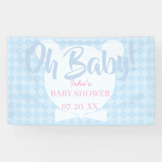 Lona Banner de decoración de pared azul claro para Baby
