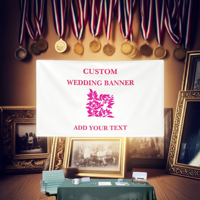 Lona Banner de despedida de bienvenida floral a casa |  (Design your vinyl banner with zazzlemade flair! #zazzlemade #customvinylbanners)