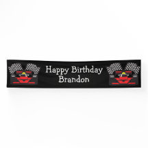 Banner de diseño de coches de carreras