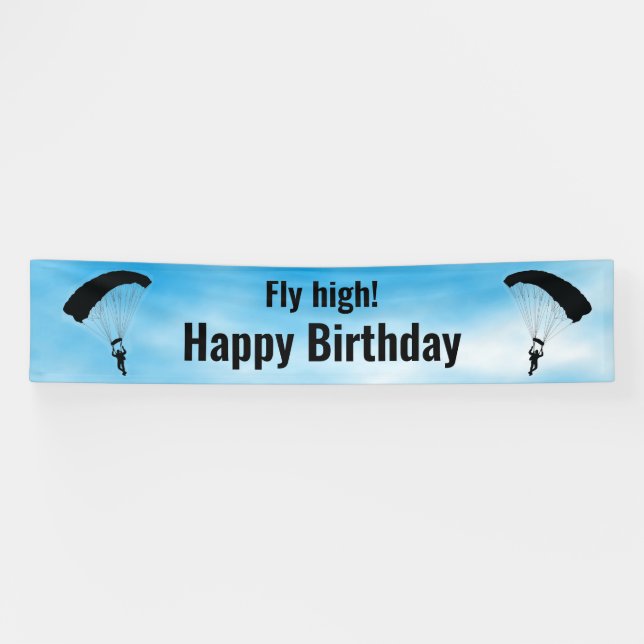 Lona Banner de diseño de paracaidismo en Skydiving (Horizontal)