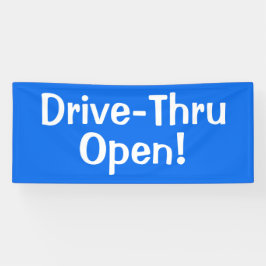 Lona ¡Banner de Drive-Thru Abierto!