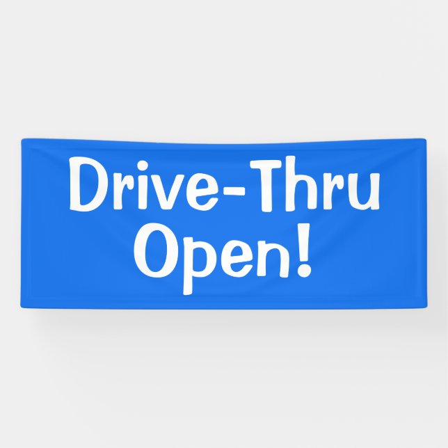 Lona ¡Banner de Drive-Thru Abierto! (Horizontal)