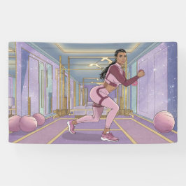 Lona Banner de ejercicio de cómica lujoso