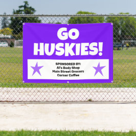 Lona Banner de equipo púrpura personalizado