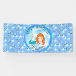 Lona Banner de escalas azules del océano marino