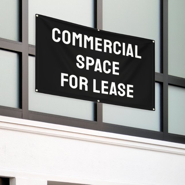 Lona Banner de espacio comercial para alquiler (Edificio exterior)