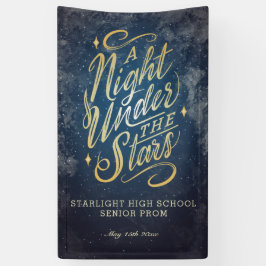 Lona Banner de evento de Una Noche Bajo las Estrellas