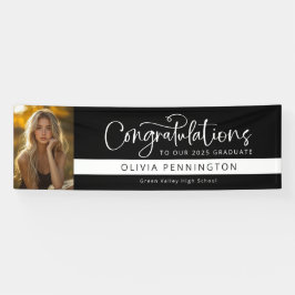 Lona Banner de felicitación para graduado en foto en bl