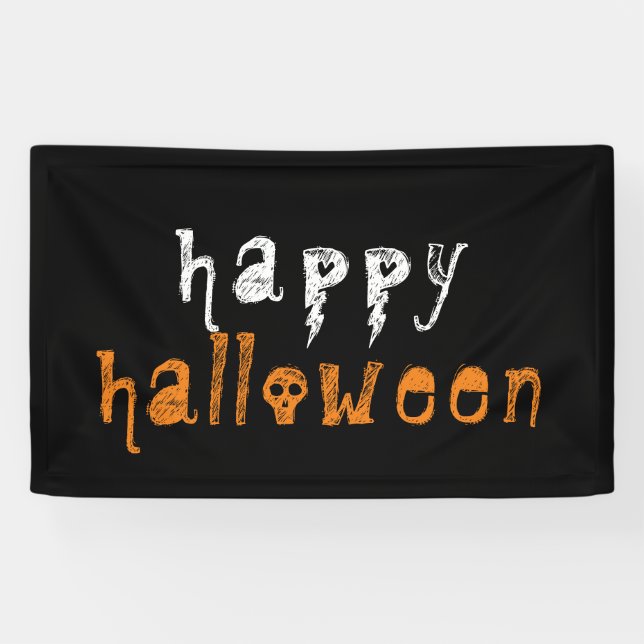 Lona Banner de Feliz Halloween (Horizontal)