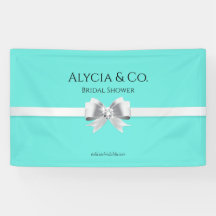 Banner de Fiesta Bride & Co. Turquoise / Verde azu