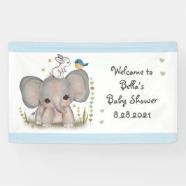 Lona Banner de Fiesta de Baby Shower para elefante lind