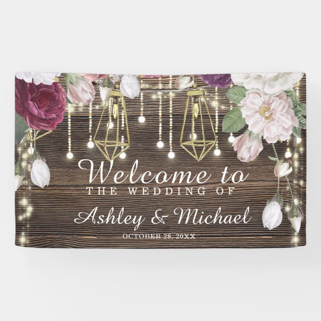 Lona Banner de Fiesta de bienvenida de Boda ruso (Horizontal)