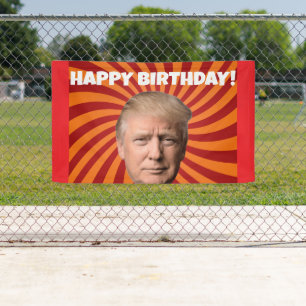 LONA BANNER DE FIESTA DE BIRTHDAY DONALD TRUMP