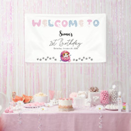 Lona Banner de Fiesta de cumpleaños de un lindo pequeño