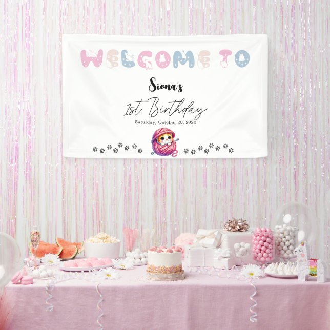 Lona Banner de Fiesta de cumpleaños de un lindo pequeño (Fiesta)