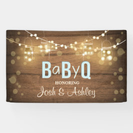 Lona Banner de fondo de Baby Q Coed BBQ Baby Shower Rus