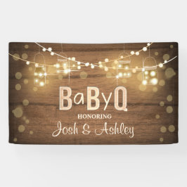 Lona Banner de fondo de Baby Q Coed BBQ Baby Shower Rus