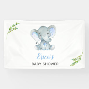 Lona Banner de fondo para elefante Baby Shower (niño) s