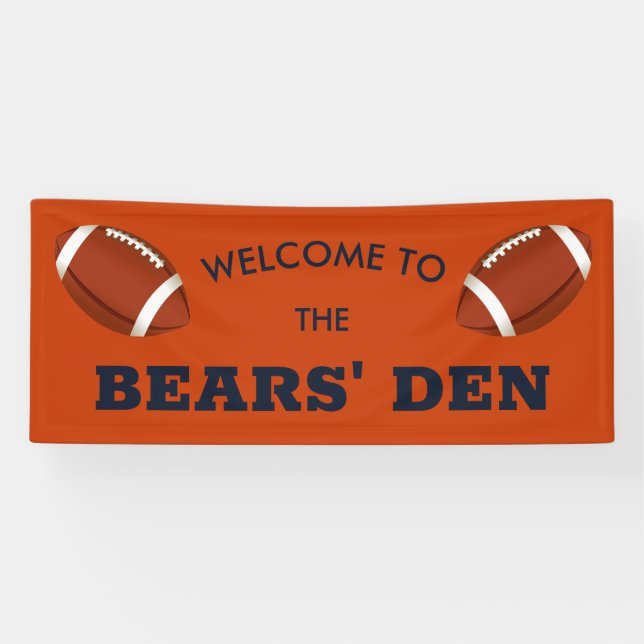 Lona Banner de fútbol Bears Den (Horizontal)