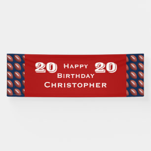 Lona Banner de fútbol del 20º, 25º cumpleaños, Jumb