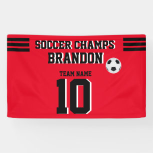 Lona banner de fútbol fuchiablack jugador personalizado