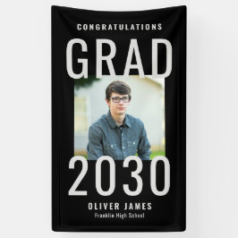 Lona Banner de graduación de color con EDITABLE de Año 