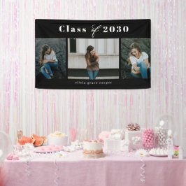Lona Banner de graduación de color EDITABLE refinado