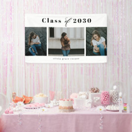 Lona Banner de graduación de color EDITABLE refinado