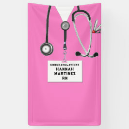 Lona Banner de graduación de enfermera RN