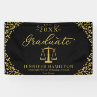 Banner de Graduación de Facultad de Derecho Negro 