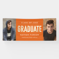 Banner de graduación de fotografía de dos Naranjas